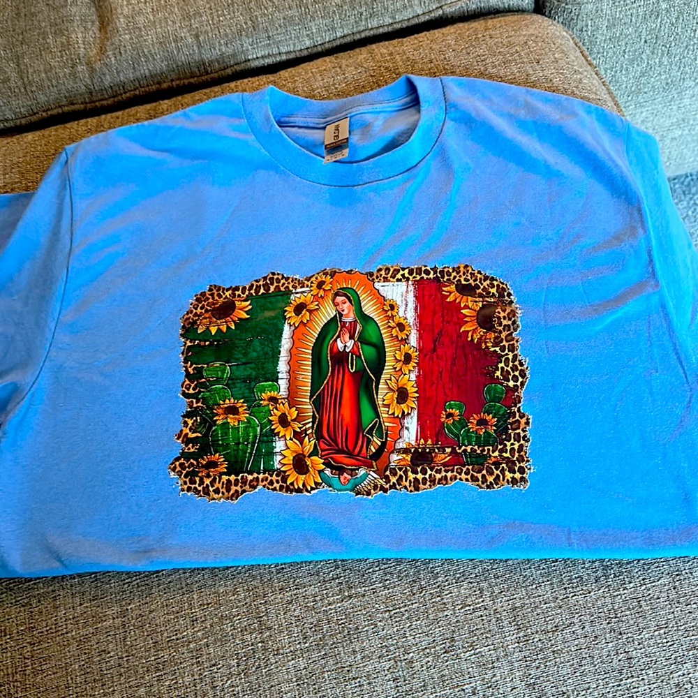 Virgin mary/mexico flag